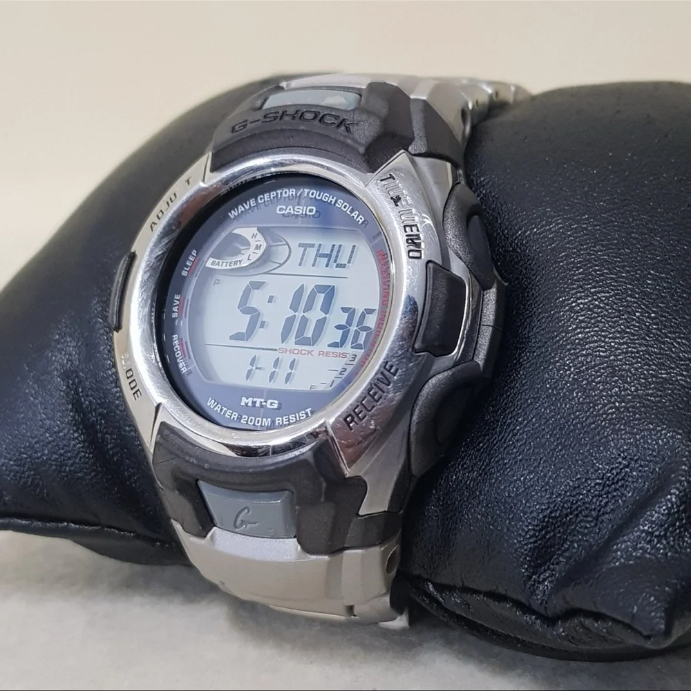 Casio G-Shock MT-G Tough Solar Watch - Black and Silver